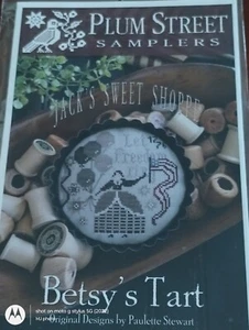 PLUM STREET SAMPLERS JACK'S SWEET SHOPPE BETSY'S TART CROSS STITCH CHART - Picture 1 of 2