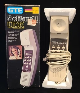 Vintage GTE UDK Solitaire II Pulse Tone Corded Phone - In Box With Foam Insert - Picture 1 of 4