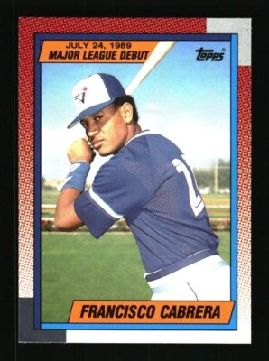 1989 Topps Major League Debut - #20 Francisco Cabrera (RC) - Image 1 of 2