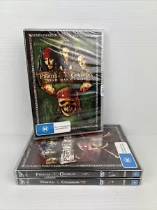 New Pirates Of The Caribbean Movie Collection DVD PAL Region 4 2 3 4 Sealed Wide - Picture 1 of 12