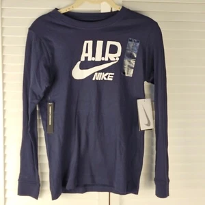 NWT Nike Boys Blue Logo Hoodie Medium - Picture 1 of 4