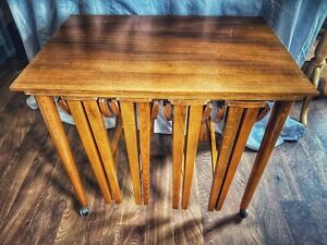 Vintage Danish Paul Hundevad Mid Century Nest Of Tables Teak Side Occasional
