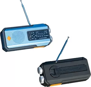 Hand Crank Self Powered Solar Emergency Radios with 3 LED Flashlight 2000mah - Picture 1 of 6