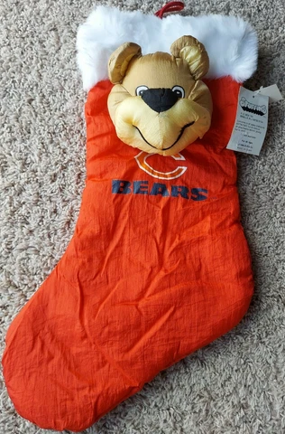 Vintage Chicago Bears Stuffins Plush Stuffed Animal Mascot Christmas Stocking Cover