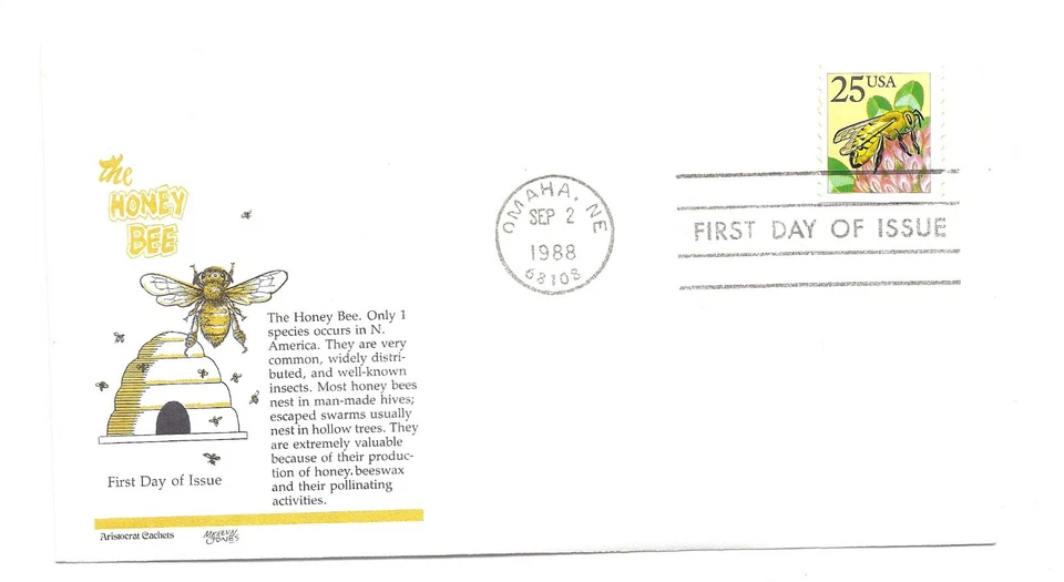 2281 25c Honeybee coil Aristocrat Cachets FDC - Image 1 of 1
