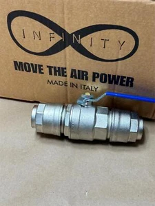 Raccordo compressore valvola a sfera inox tubo 32 mm OEM Ingersoll Rand SimplAir - Foto 1 di 5
