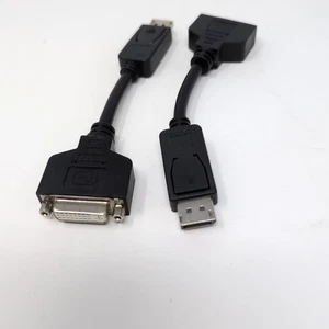 2x Tripp Lite  DisplayPort to DVI Video Monitor Cable Adapter Connector Video - Picture 1 of 8
