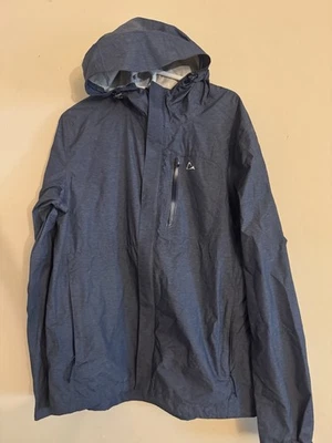 Jaqueta de chuva Paradox Wind masculina com zíper e capuz leve náilon azul tamanho M - Imagem 1 de 4
