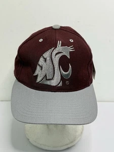 Vintage New 90's Washington State University Cougars WAZZU Snapback Hat Cap NWT - Picture 1 of 10