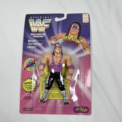 WWF Bend-ems Bret "Hitman" Hart - Sellado - 1994 JusToys - Figura de lucha libre Foto 1 de 4