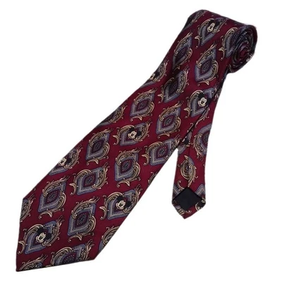 Corbata Walt Disney Co Para Hombres Disney Mickey Mouse Paisley Corbata Punta Roja Foto 1 de 4