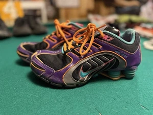 RARE Nike Shox NZ Navina Women's Running Shoes Size 8 Black Turquoise Purple - Picture 1 of 12