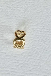 Original Pandora Spacer Gold 585 Offene Herzen Zwischenelement 14K Gold 750454 - Bild 1 von 16
