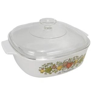 Corning Ware Spice of Life 2 Liter Square Casserole with Lid A-2-B EUC - Picture 1 of 10