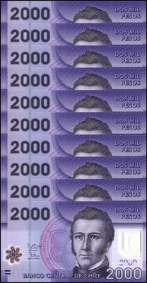 Chile 2000 Pesos, 2014, P-162d, UNC Polymer X 10 PCS - Image 1 of 2