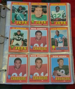 1970's Football Cards Sheet Of 9 #30 - Picture 1 of 2