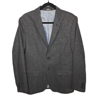 Banana Republic Blazer Suit Jacket 40R Tailored Slim Fit Wool Blend Herringbone - Image 1 of 4