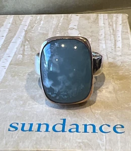 NWT Sundance Jes Maharry Silver Gold Aquamarine “Ocean Calm Ring” Size 7 $1595 - Picture 1 of 7