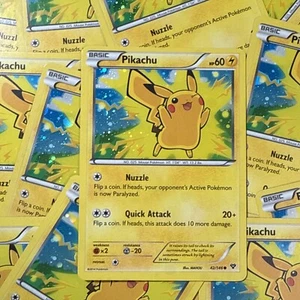 2014 Pikachu Pokemon XY Lego Movie Exclusive Cosmos Holo 42/146 Card Promo - Picture 1 of 3