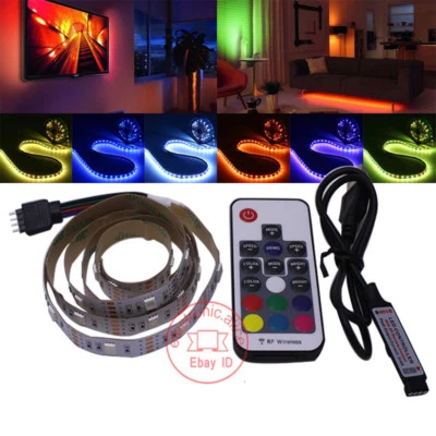 USB DC5V LED Strip Light 5050 SMD RGB Bar TV White Lighting+USB 17key controller - Image 1 of 4