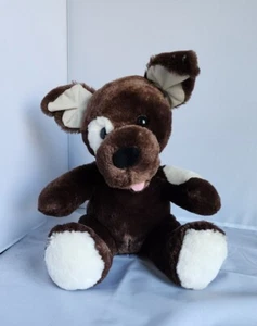 BAB Build A Bear Doggy Dog Plush Plushie Brown BAB White - Picture 1 of 7