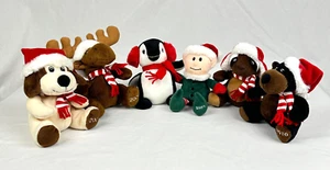 6 Sears Gorro Peluche Animales de Peluche Mimoso Vacaciones de Navidad 2003-2010 De Colección - Imagen 1 de 14