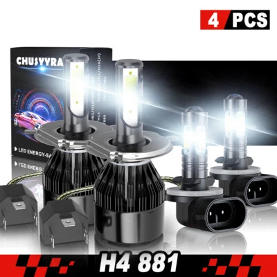 For Hyundai Tucson 2005-2008 2009 Combo LED Headlight High/Low+Fog Light Bulbs*4 - Image 1 of 4