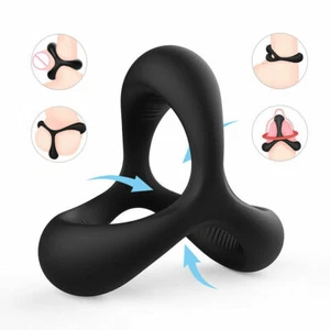 Male Ball-Scrotum-Stretcher-Ring-Penis-Stretcher Enhancer Delay-Ejaculation NEW - Picture 1 of 12