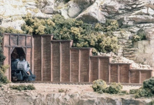 Woodland 1160 N Scale Timber Retaining Wall - Picture 1 of 6