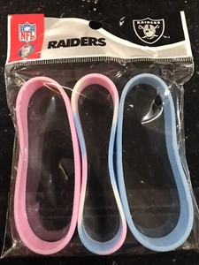 Oakland Raiders silicone Female Colors wristband bracelet 3 pack - Picture 1 of 1