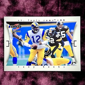 Tony Banks 1997 Score Football RC #53 COME NUOVA Rams Rookie Jersey Michigan State SP - Foto 1 di 2