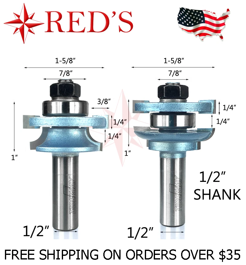 Tideway Carbide IND LC17150608 Bead Rail and Stile 1/2" shank router bit - Image 1 of 1