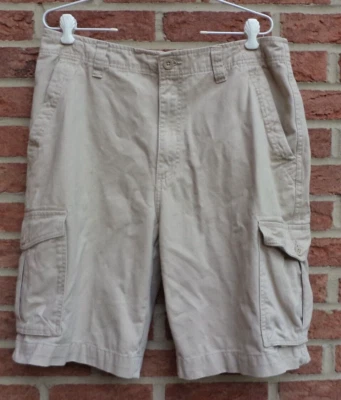 Shorts carpinteiro Falls Creek masculino bronzeado/caqui/bege cargo tamanho 34 em excelente estado usado - Imagem 1 de 4