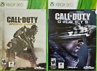 Call Of Duty Advanced Warfare And Cod Ghosts For Xbox 360 2 Games 4 Disks