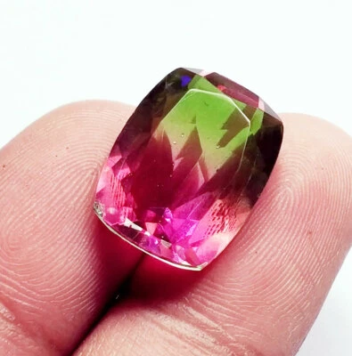 Loose Gemstone Mixed Color Quartz Cushion Cut 10.40 Ct Certified With Free Gift - Image 1 of 4