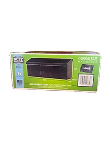 Gibraltar Townhouse Wall Mount Mailbox Galvanized Steel Black Small THHB0001 New - Picture 1 of 3