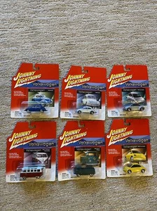 Johnny Lightning 6 SET 1/64 Volkswagen Beetle 66 & 98 Samba Bus Type 2 Pickup - Picture 1 of 12