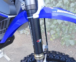 Pro Carbon Carbon Fibre Fork Protectors Yamaha YZ250F YZ450F Motocross - Picture 1 of 2