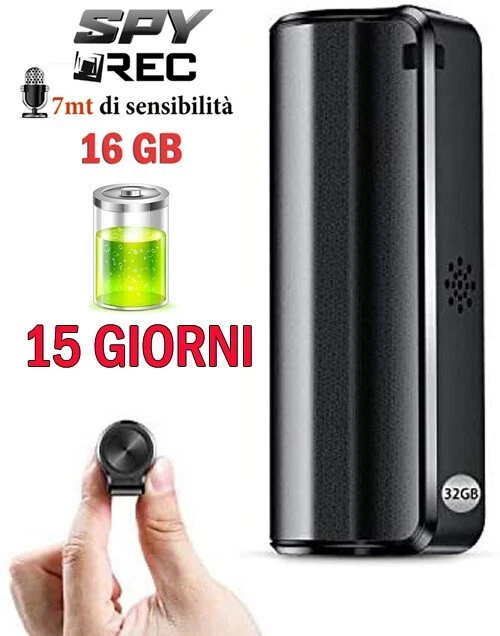 Micro registratore spia audio calamita attivazione vocale 15 giorni impermeabile - Immagine 1 di 4