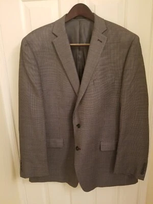 Abrigo deportivo de lana de seda para hombre Calvin Klein - negro/blanco a cuadros 48L - perfecto estado Foto 1 de 4