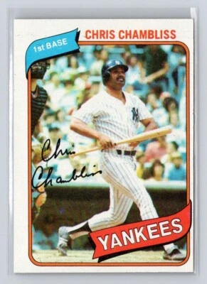 1980 Topps #625 Chris Chambliss Baseball Card New York Yankees - Image 1 of 2