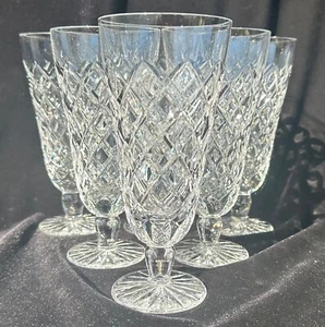 Six Cut Crystal, Short Stemmed Champagne Flutes 200 mls 15.5 cm high - Picture 1 of 5
