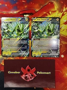 x2 Iron Thorns ex - 077/167 Twilight Masquerade Double Rare Pokémon - NM/MINT - Picture 1 of 2