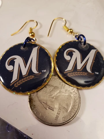 MILWAUKEE BREWERS Earrings. ONE PAIR Cover