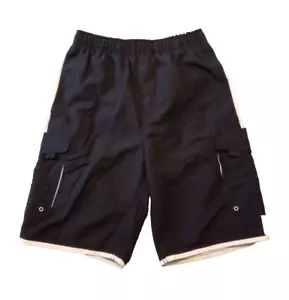 Hombres Genuinos Sonoma Jean Co. De Colección Surf Gear Negro Tabla de Natación Pantalones Cortos Pequeños Nuevos con Etiquetas - Imagen 1 de 5