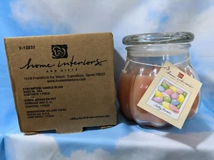 Home Interiors Jelly Bean 15.5 oz Glass Pumpkin Shaped Jar - New~With Box - RARE - Picture 1 of 7