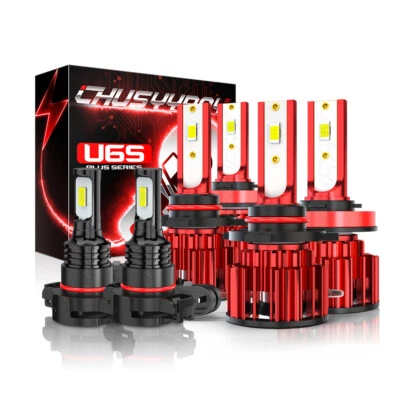 For Chevrolet Colorado 2015-2019 LED Headlight Hi/Low+ Fog Light Bulbs Combo Kit - Image 1 of 4