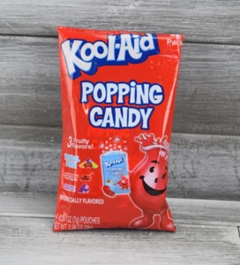 Kool-Aid Popping Candy 3 fruchtige Geschmacksrichtungen 4er Pack Punch Cherry Grape Sweet Crunchy - Bild 1 von 10