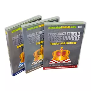 Juego completo de 3 DVD del curso de ajedrez del rey de ajedrez apertura finales tácticas y estrategia - Imagen 1 de 4