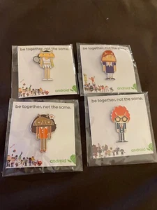 4-Pack Android Anti-Bullying Campaign Gaming Characters Lapel Pins Set #F3 - Picture 1 of 1